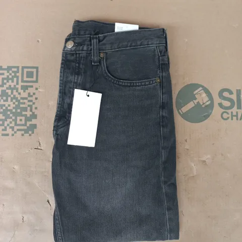 ZARA MID-RISE CROPPED JEANS IN BLACK SIZE UK 10