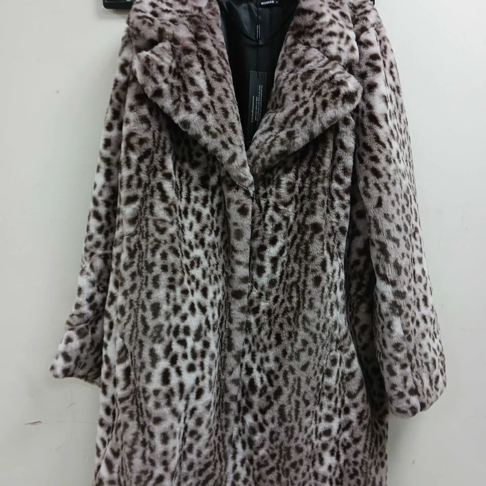 ROMAN PREMIUM FAUX FUR COAT - UK SIZE 18