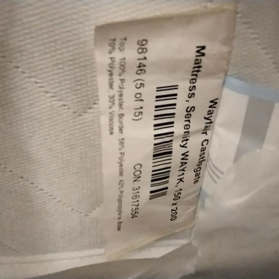 QUALITY BAGGED SERENITY HYBRID COIL AND MEMORY FOAM 5FT MATTRESS 