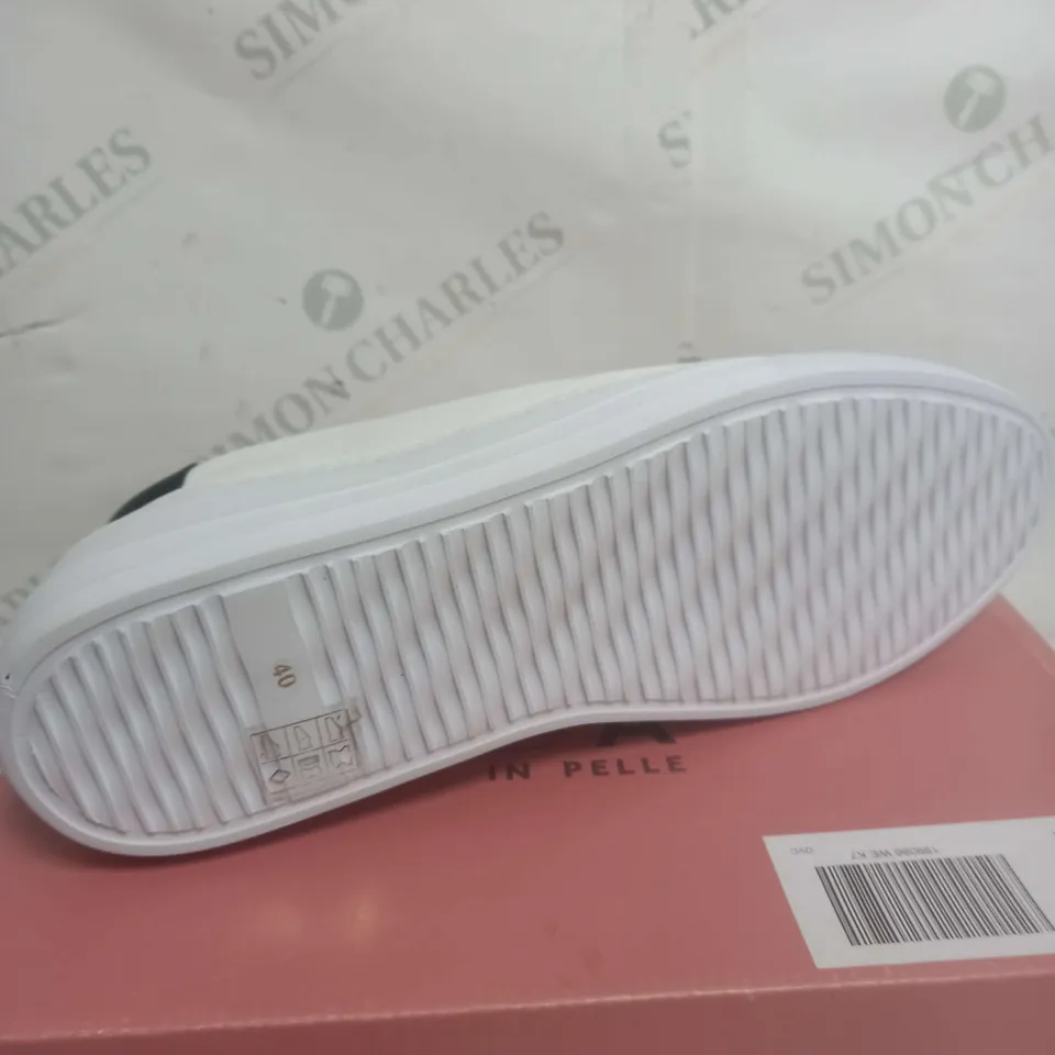 MODA IN PELLE SLIP ON TRAINERS IN WHITE SIZE 7