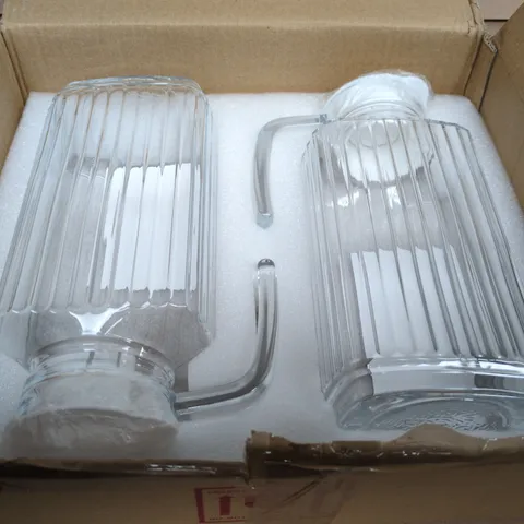 SET OF 2 GLASS DELI GLASSES