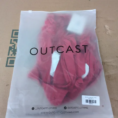 BAGGED OUTCAST CELINE MINI DRESS IN RED - XS