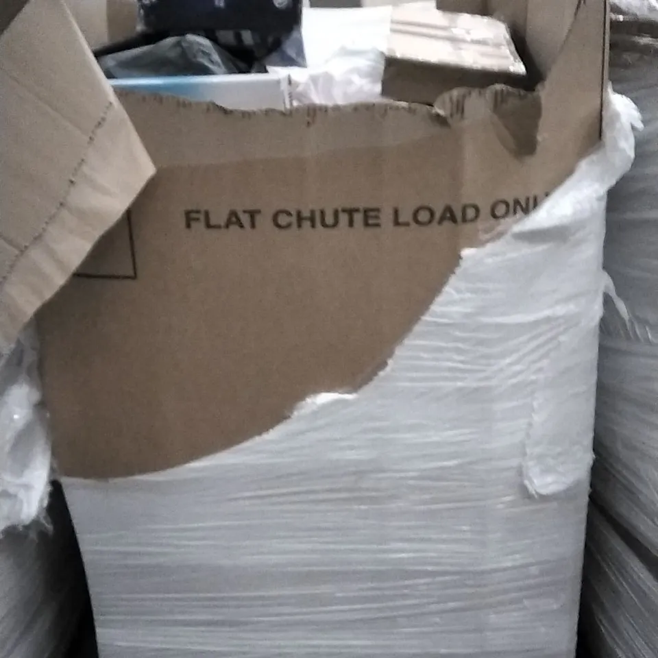 PALLET OF ASSORTED ITEMS INCLUDING BACKPACK, KNITTING MACHINE, QUARTZ WALL CLOCK, TOPCHEF MULTIFUNCTIONAL FOOD PROCESSOR AND MEMORY FOAM WEDGE PILLOW