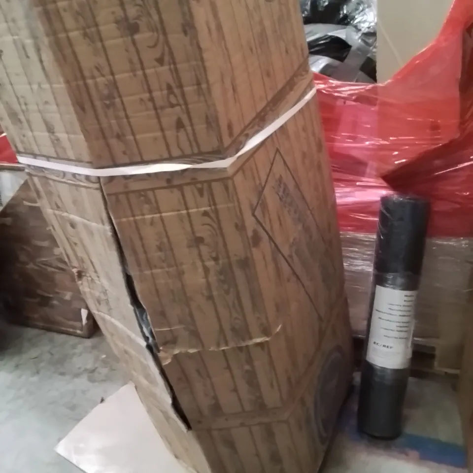 PALLET OF ASSORTED HOUSEHOLD GOODS AND PRODUCTS TO INCLUDE;ARTIFICIAL TREE,CHAIR MAT