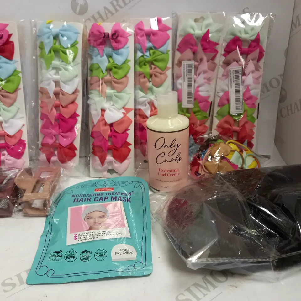 LOT OF APPROX 10 TO INCLUDE HAIR CLIPS , CURL CREME , WIG