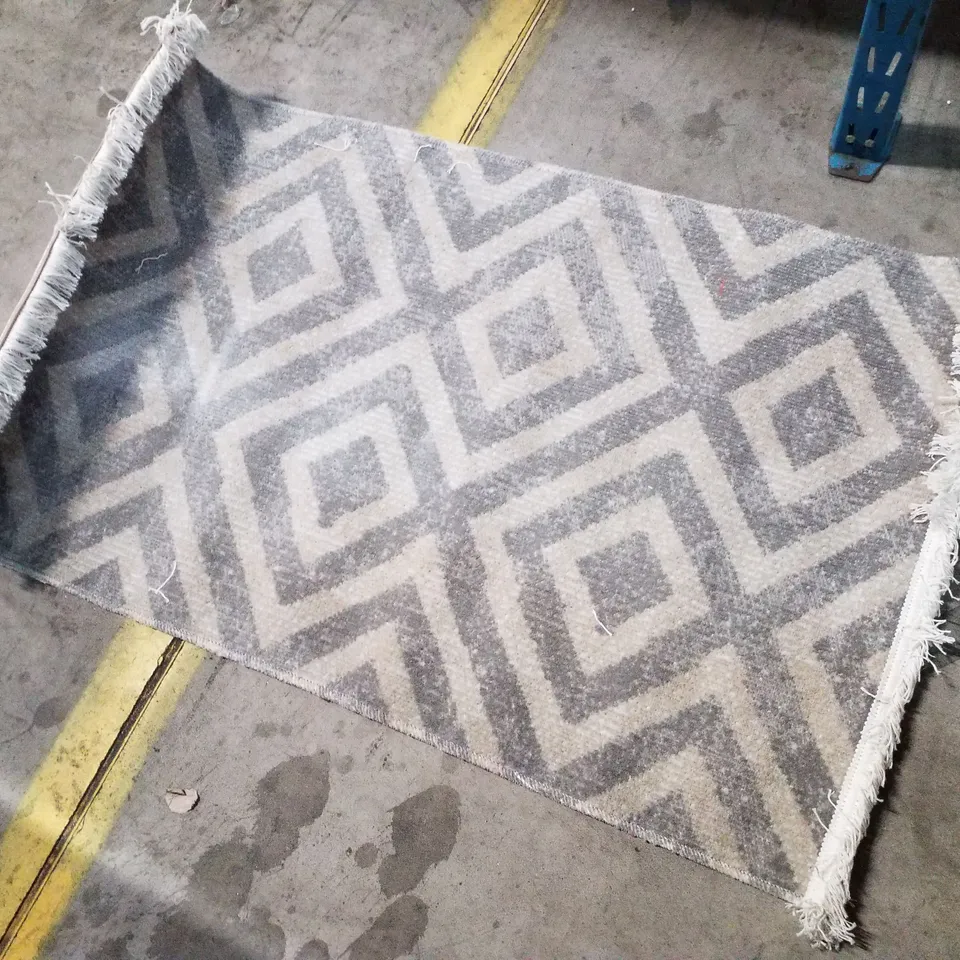 BRAND NEW PACO HOME POCO 821 RUG IN GREY-WHITE - 60×100CM