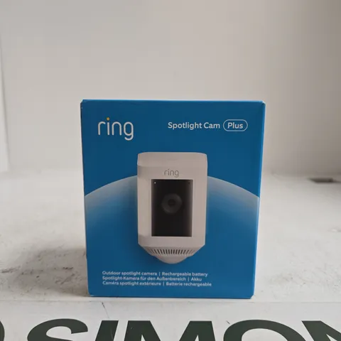 RING SPOTLIGHT CAM PLUS OUTDOOR SECURITY CAMERA – BOXED