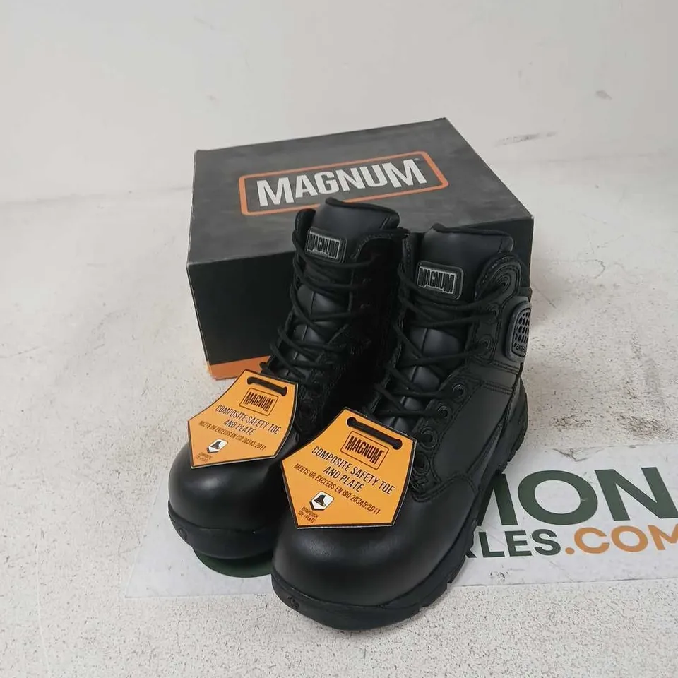 MAGNUM STRIKE FORCE 6.0 LEATHER SAFETY BOOTS – COMPOSITE TOE & PLATE, UK 3 (EU 35)