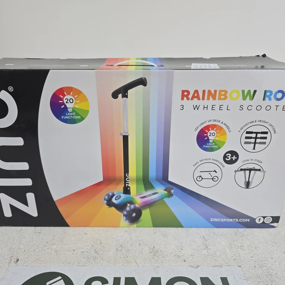 RAINBOW ROW 3-WHEEL SCOOTER