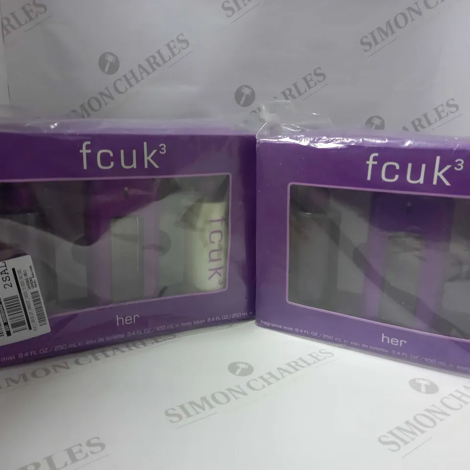 PAIR OF FCUK 3 GIFT SETS RRP £62