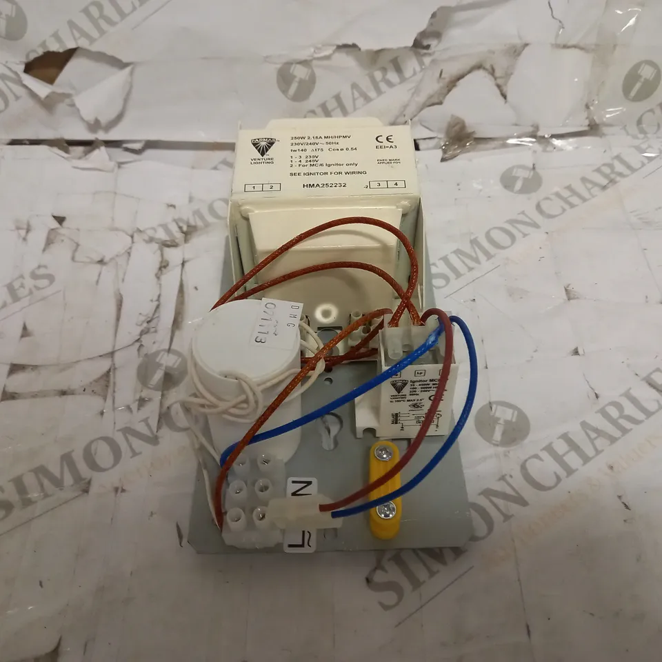 BRAND NEW 250W METAL HALIDE CONTROL GEAR TRAY