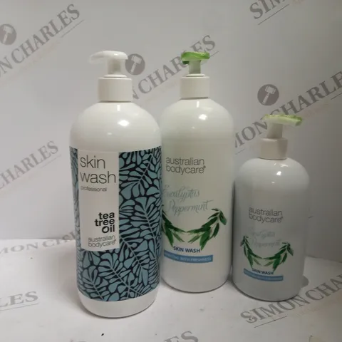 3 AUSTRALIAN BODYCARE PRODUCTS TO INCLUDE SKIN WASH, TEA TREE OIL