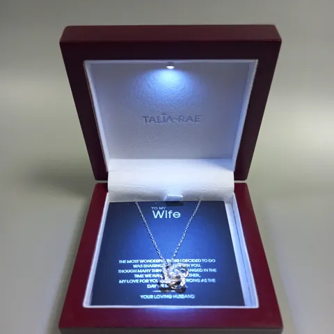 BOXED TALIA-RAE INFINITY PENDANT WIFE NECKLACE