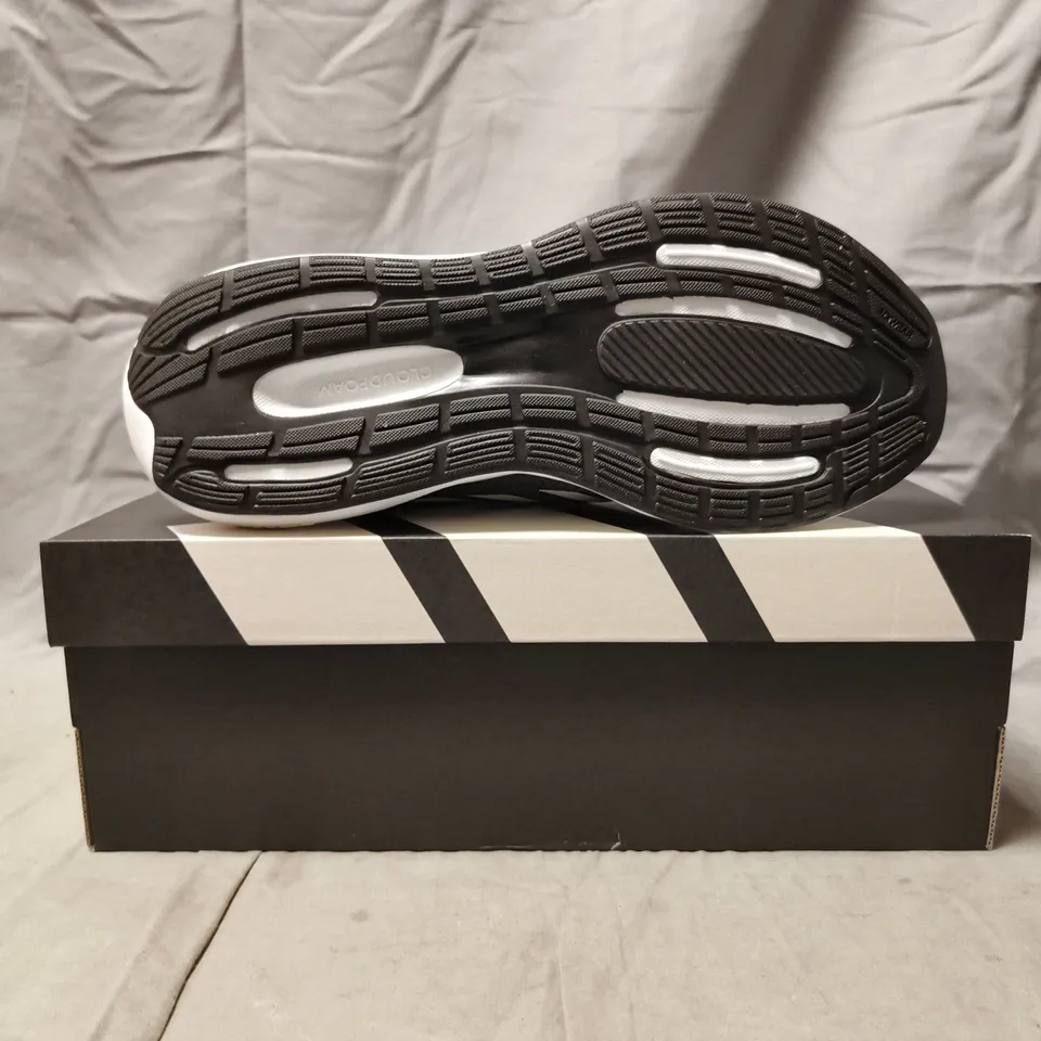 BOXED PAIR OF ADIDAS RUNFALCON 3.0 WOMEN'S SHOES IN GREY/WHITE/PINK SIZE UK 6.5