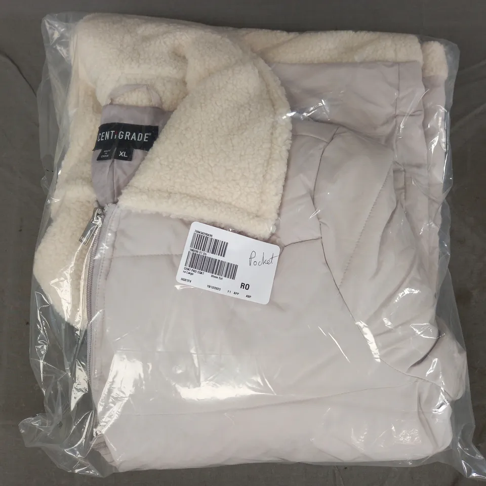 CENTIGRADE PADDED COAT IN STONE SIZE XL