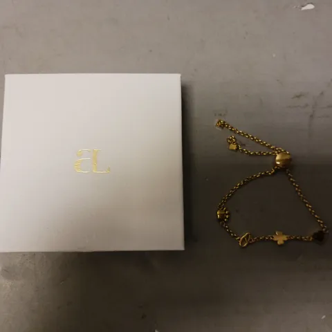 BOXED ABBOTTLYON GOLDEN HEART & FLOWER BRACELET