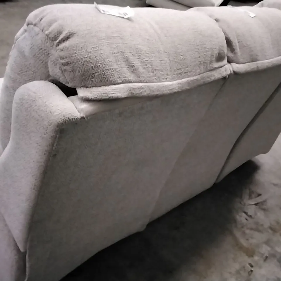 QUALITY BRITISH DESIGNER G PLAN MANUFACTURED NEWMARKET 3 SEATER ELECTRIC RECLINER- SPECKLE FAWN FABRIC 