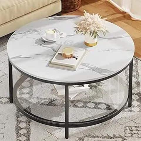 BOXED FRAME COFFEE TABLE WITH STORAGE - FTLFCT-0017 (1 BOX)