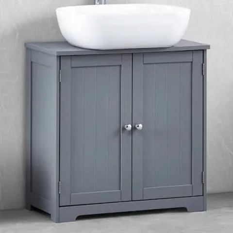 BOXED PIANO 2 DOOR UNDER SINK CABINET GREY (1 BOX)