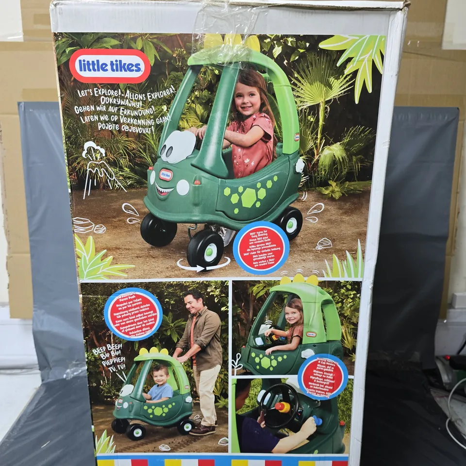 BOXED LITTLE TIKES COZY COUPE DINO - COLLECTION ONLY 