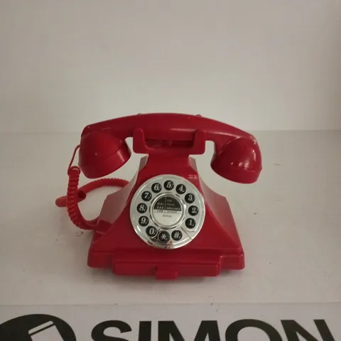 RETRO RED ROTARY DIAL TELEPHONE 