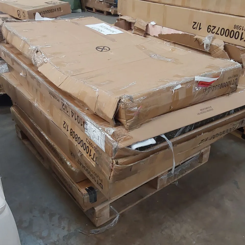 PALLET OF ASSORTED INCOMPLETE FURNITURE PARTS AND PIECES 