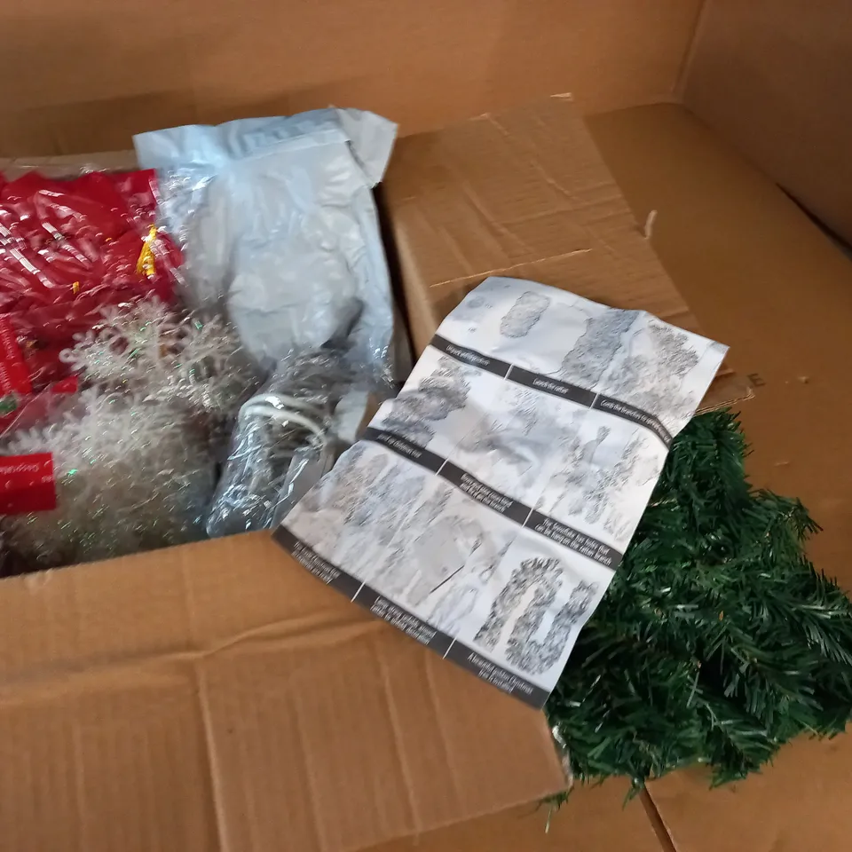 LOT OF 2 BOXED ARTIFICIAL CHRISTMAS TREE SETS