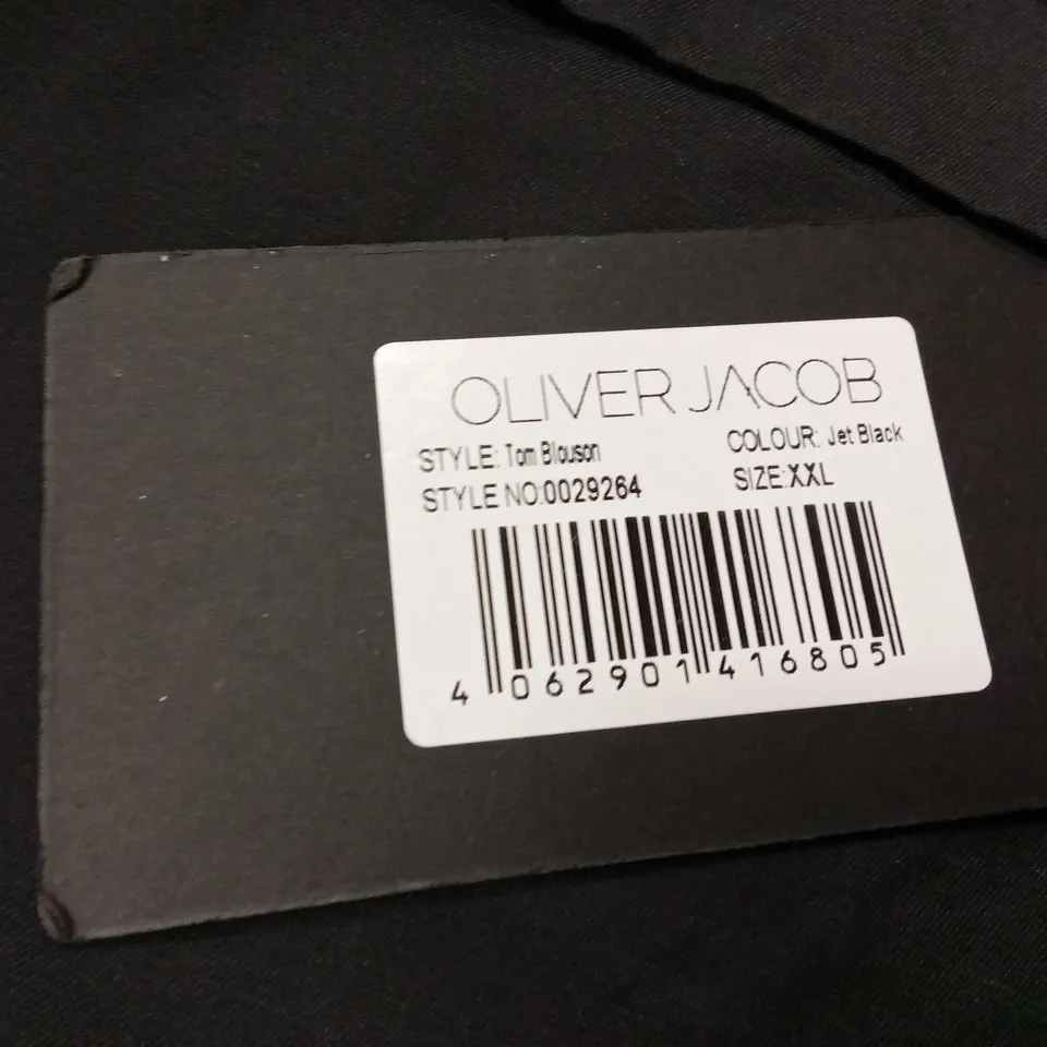 OLIVER JACOB TOM BLOUSON JET BLACK JACKET BLACK XXL UK SIZE 16