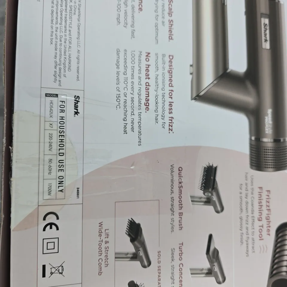 SHARK SPEEDSTYLE PRO HAIR DRYER SYSTEM WITH ATTACHMENTS