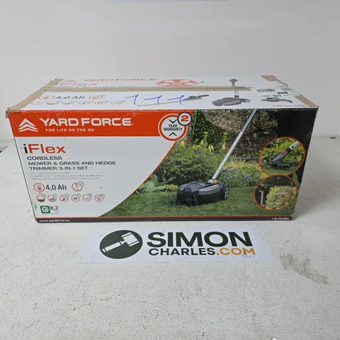 BOXED YARD FORCE IFLEX 3-IN-1 23CM MULCHING LAWNMOWER