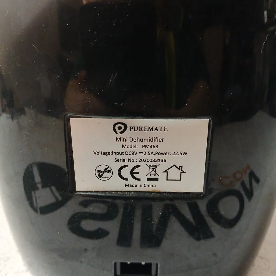PUREMATE MINI DEHUMIDIFIER PM468 – WHISPER TECHNOLOGY