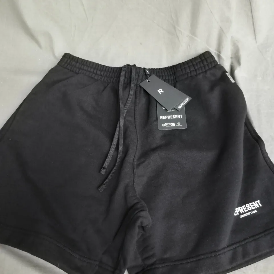 REPRESENT OWNERS CLUB SHORTS – BLACK – UK SIZE L
