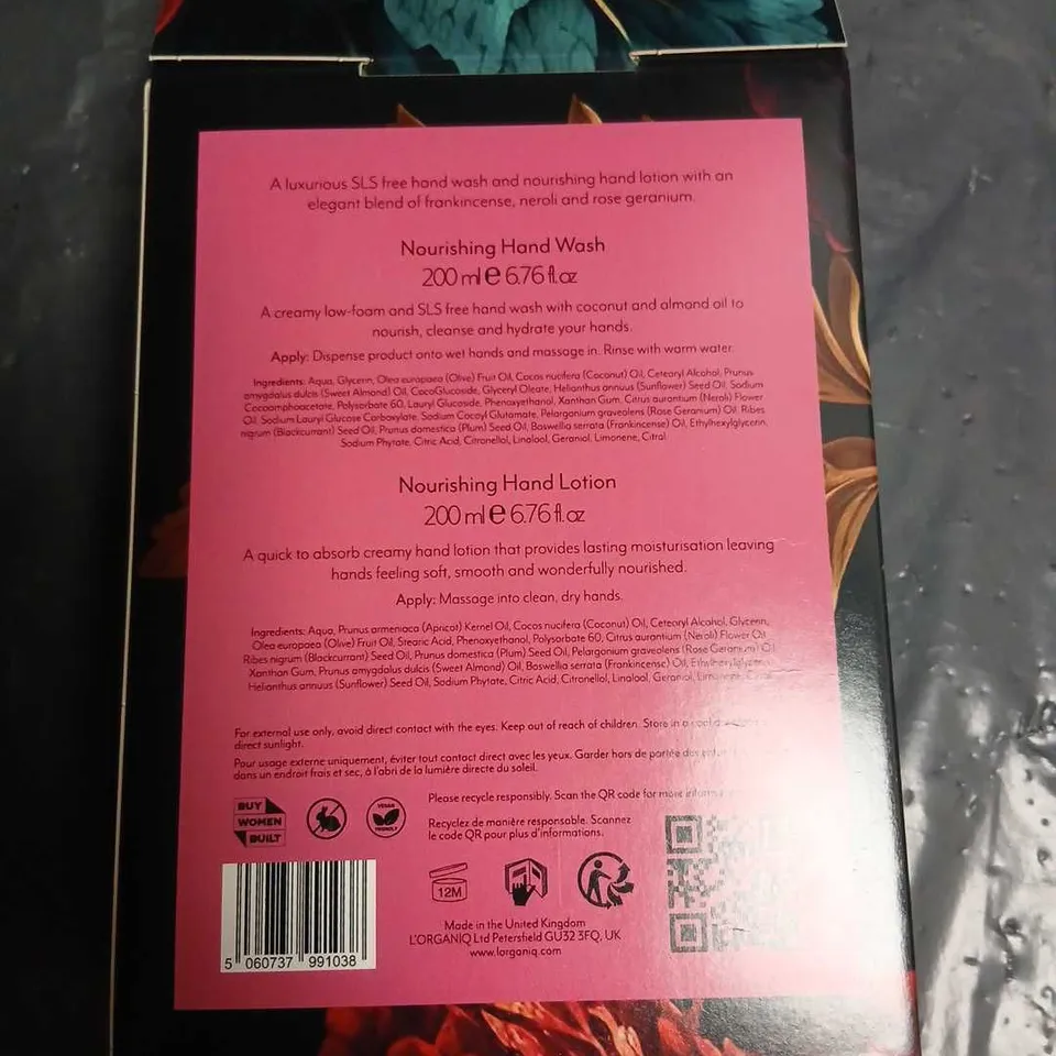 APPROXIMATELY TEN L'ORGANIQ NOURISHING HAND WASH & LOTION GIFT SET – 2 X 200ML