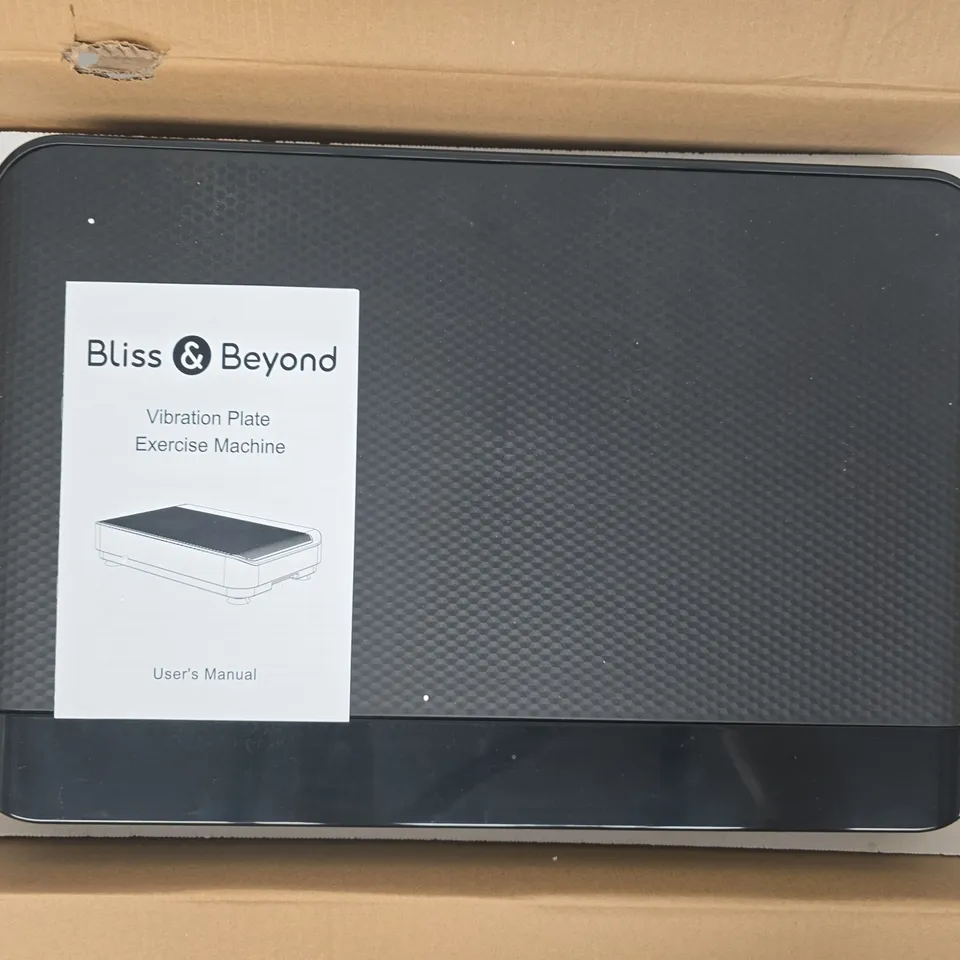 BLISS & BEYOND VIBRATION PLATE EXERCISE MACHINE – BOXED
