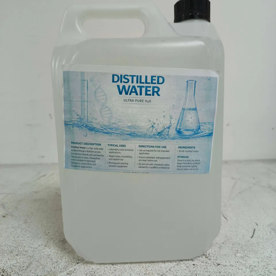 DISTILLED WATER – ULTRA PURE H2O