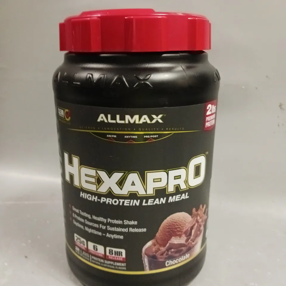 SEALED ALLMAX HEXAPRO HIGH PROTEIN LEAN MEAL - CHOCOLATE - 907G 