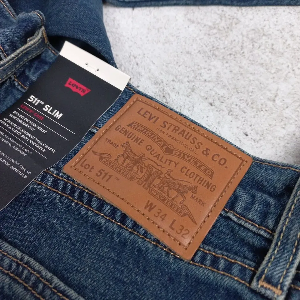 LEVI'S 511 SLIM JEANS – MEN’S, BLUE DENIM, 34W X 32L