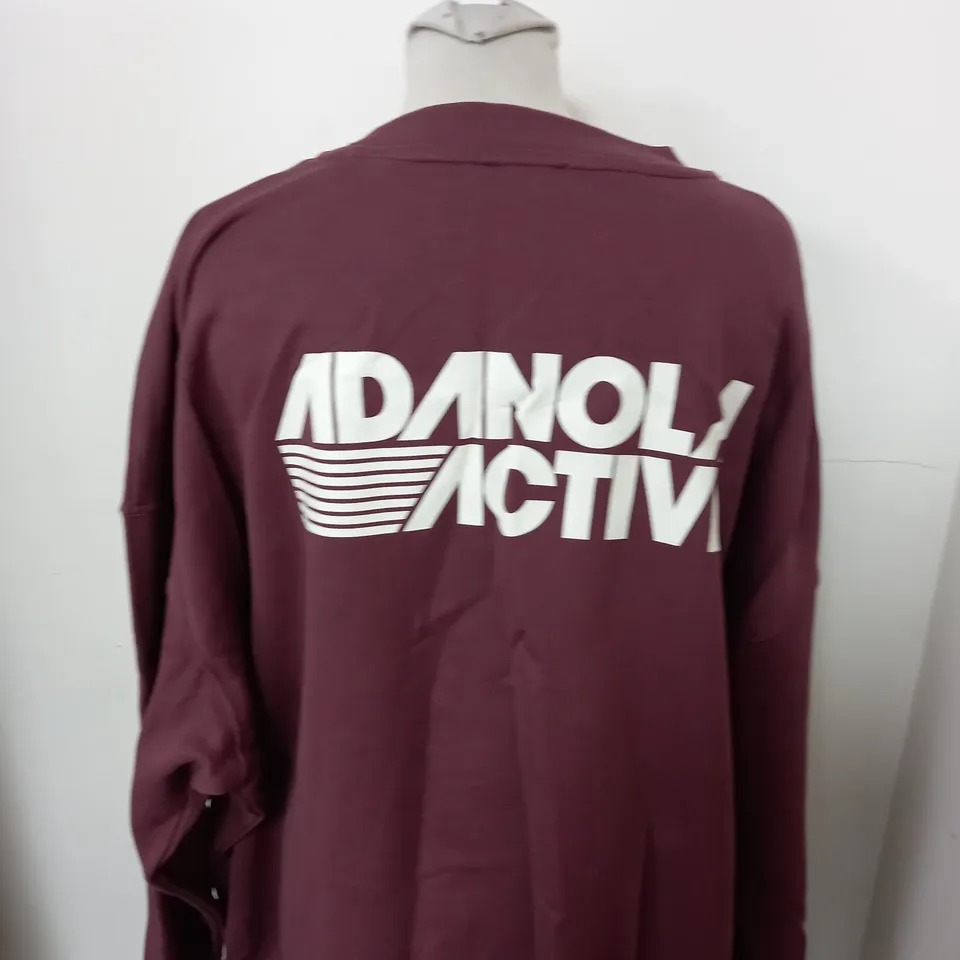 ADANOLA RETRO SPORT OVERSIZED SWEATSHIRT SIZE XL