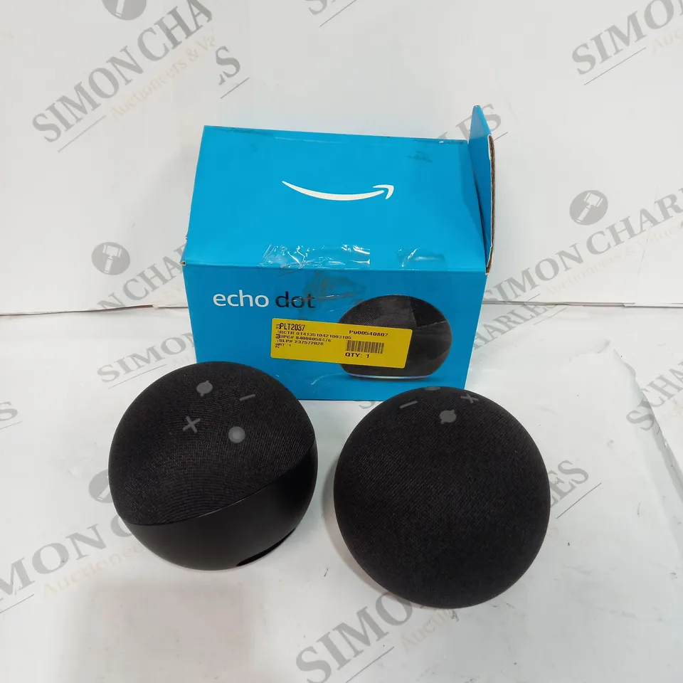 2 BOXED AMAZON ECHO DOT SPEAKERS