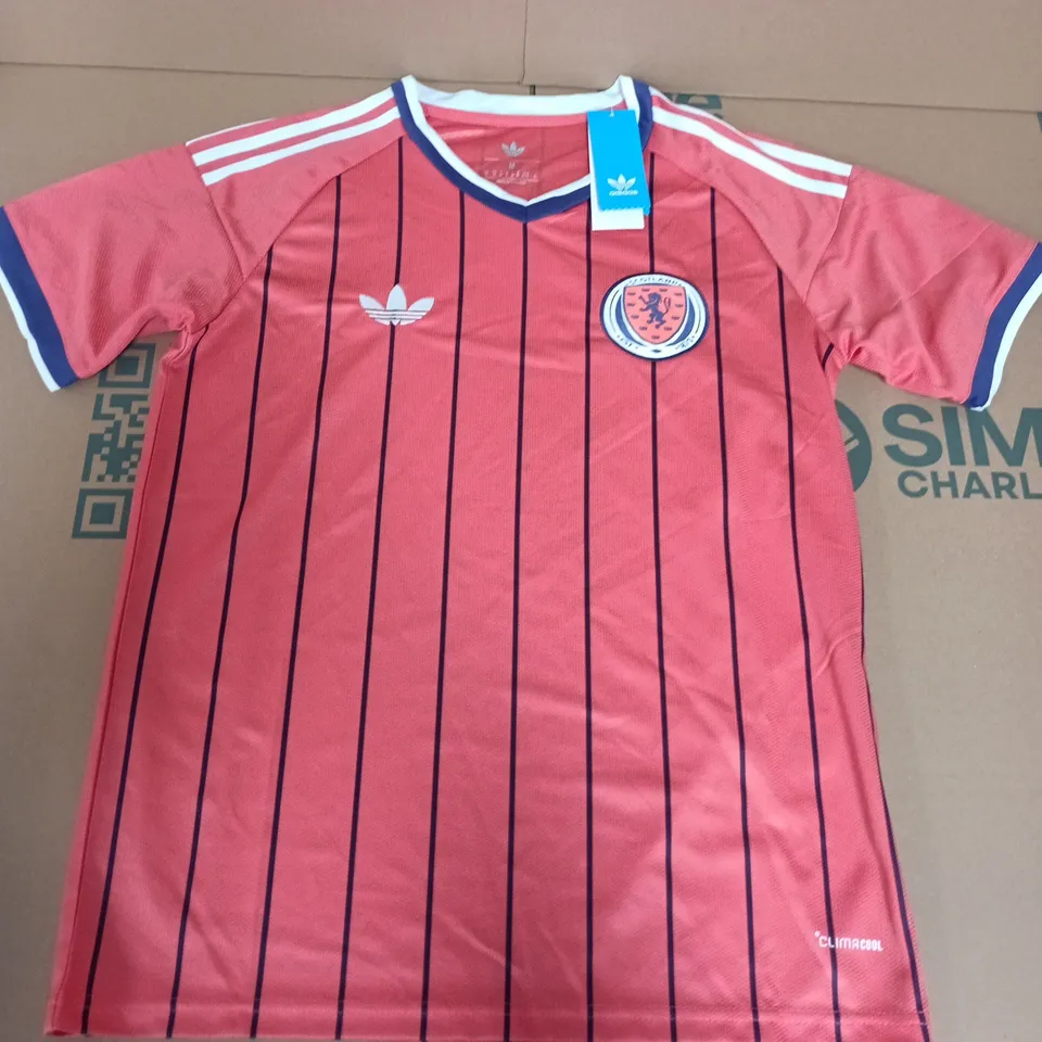 ADIDAS SCOTLAND STRIPED JERSEY IN SALMON - MEDIUM