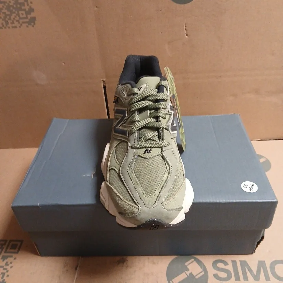 NEW BALANCE OLIVE GREEN/KHAKI SNEAKERS – MEN'S ATHLETIC SHOES BOXED SIZE UK 7