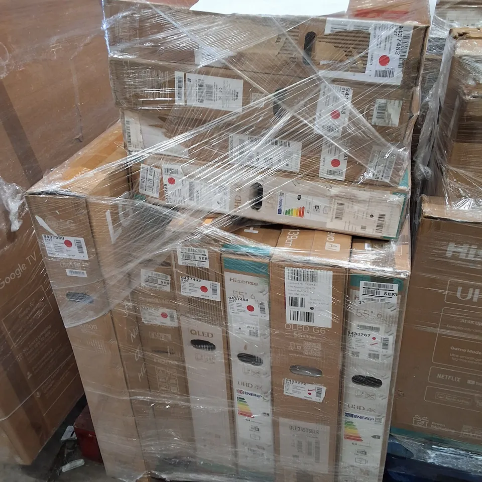 PALLET CONTAINING APPROXIMATELY 10 ASSORTED DAMAGED TVS