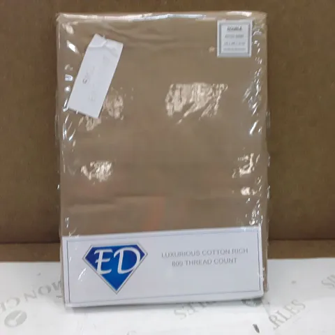 BRAND NEW ED LUXURIOUS FITTED SHEET - DOUBLE (MOCHA)