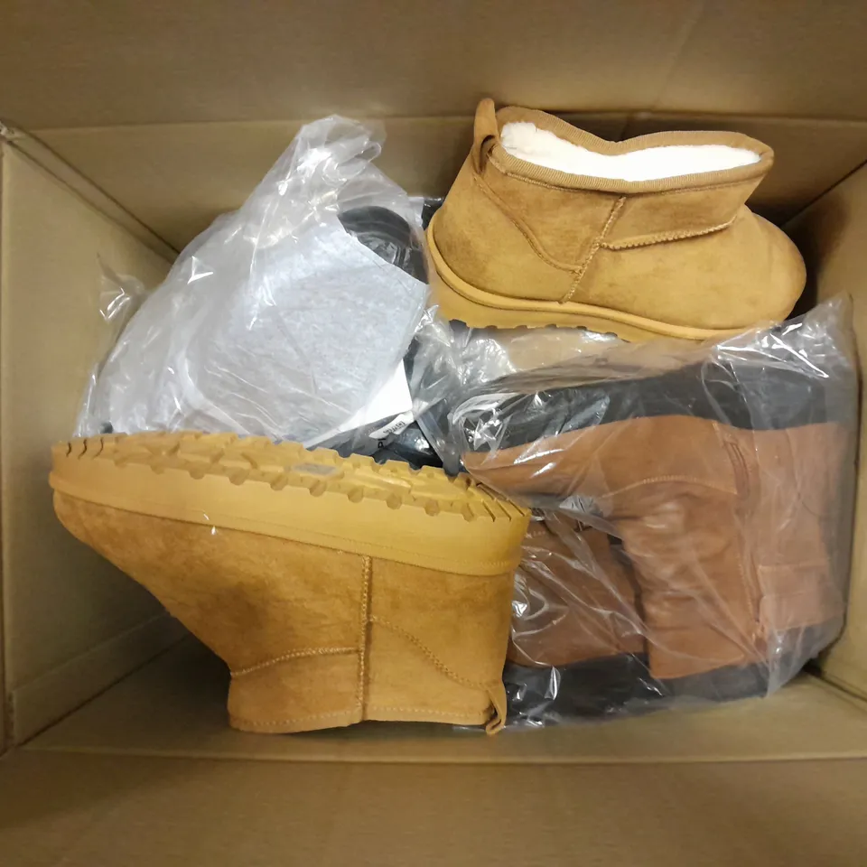 APPROXIMATELY 7 PAIRS OF UNBOXED SHOES TO INCLUDE SLIPPERS, BOOTS, VANS, ETC