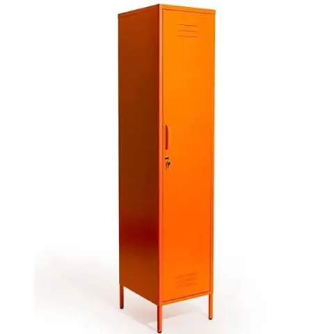 BOXED TALL STEEL SLIM CABINET - ORANGE (1 BOX)