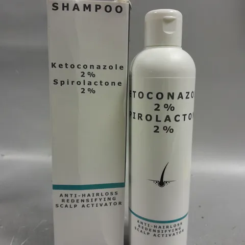 BOXED KETOCONAZOLE 2% & SPIROLACTONE 2% ANTI-HAIRLOSS REDENSIFYING SCALP ACTIVATOR SHAMPOO - 250ML 