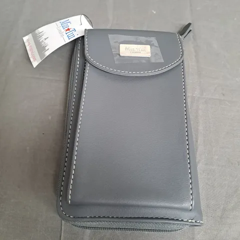MIA LONDON DARK GREY FAUC LEATHER STRAPPED PURSE