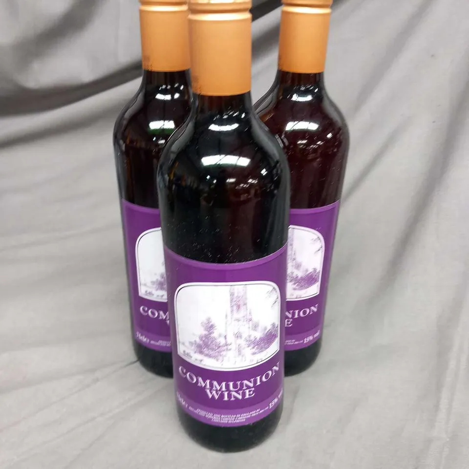 FIVE BOTTLES OF COMMUNION WINE 75CL 15% 