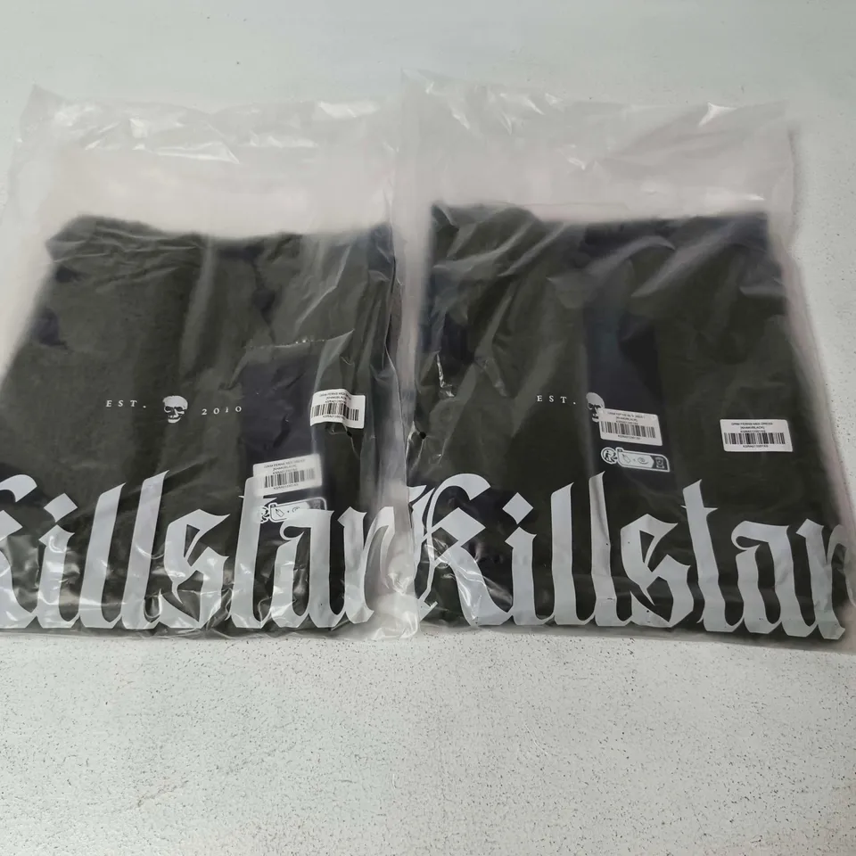 LOT OF APPROXIMATELY 26 BRAND NEW KILLSTAR CLOTHING ITEMS TO INCLUDE GRIM FERNS MIDI DRESS IN KHAKI/BLACK - VARIOUS SIZES