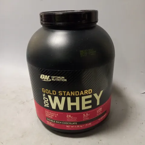 SEALED OPTIMUM NUTRITION GOLD STANDARD WHEY - DOUBLE RICH CHOCOLATE - 2.26KG